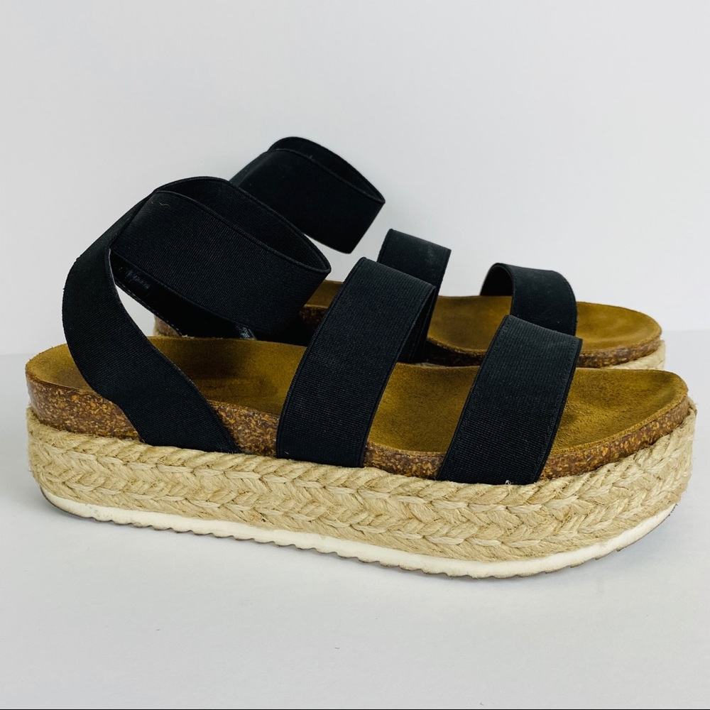 Steve Madden Kimmie Flatform Sandal Black Size 7